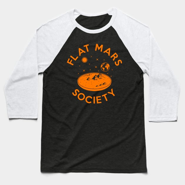 Flat mars society Baseball T-Shirt by Bomdesignz